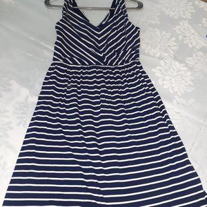 Ricki's Dress (Navy Blue and White Striped)